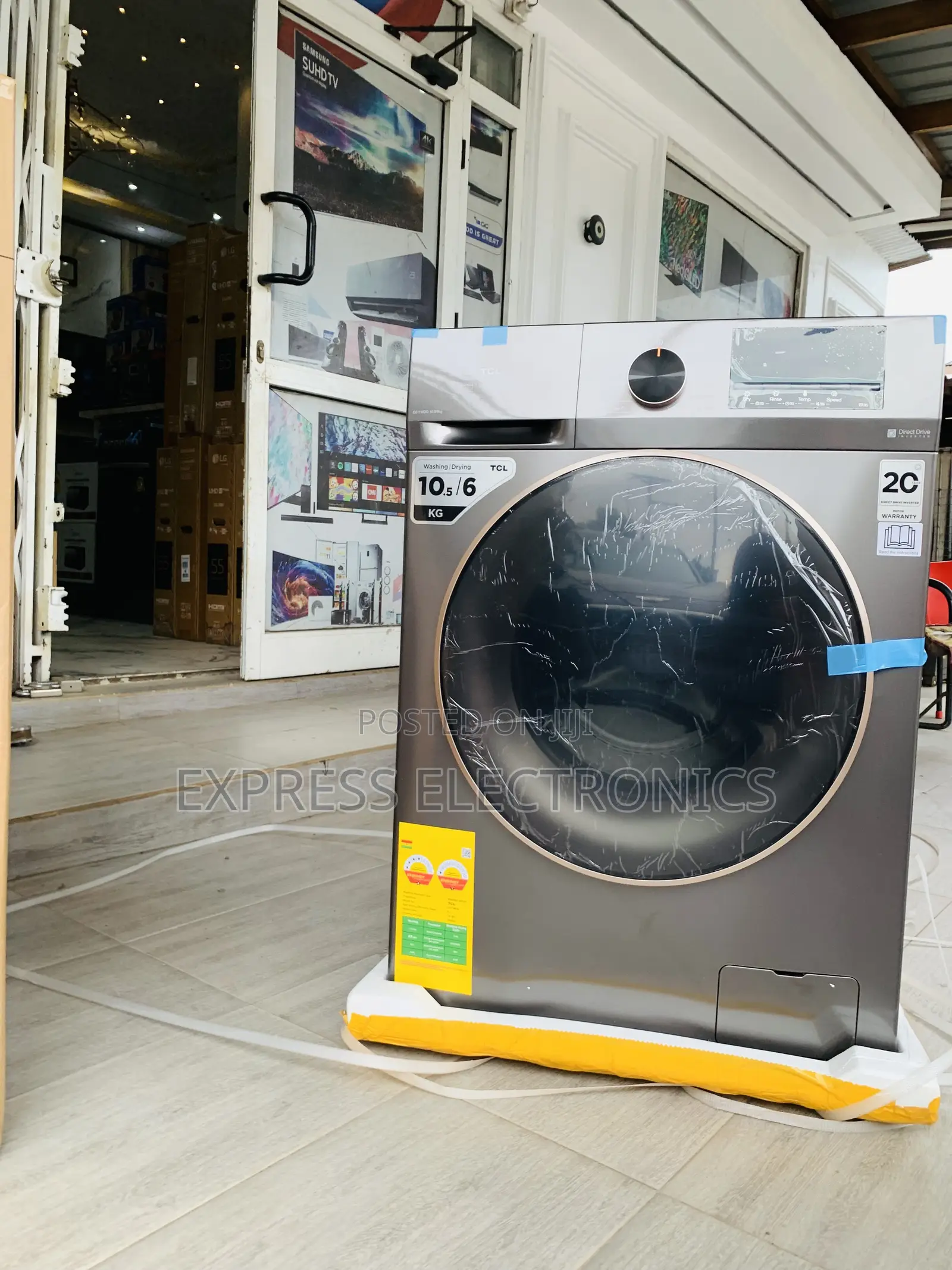 Sho the New TCL P211flg” Front-Load-Washing-Machine-10.5Kg-P211flg