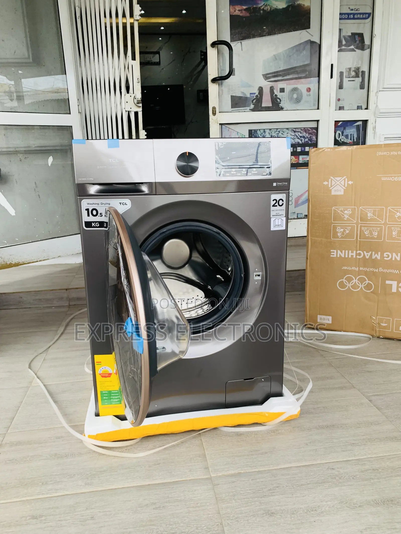Highly Recommended TCL P211flg” Front-Load-Washing--10.5Kg-P211flg