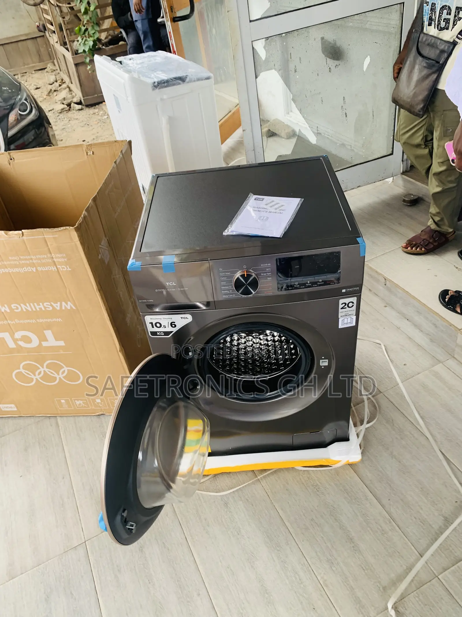 High Sufficient TCL-front Load Washer-10.5kg Dryer-6kgs