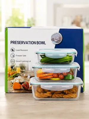 Rectangular Glass Preservation and Food Storage Bowls