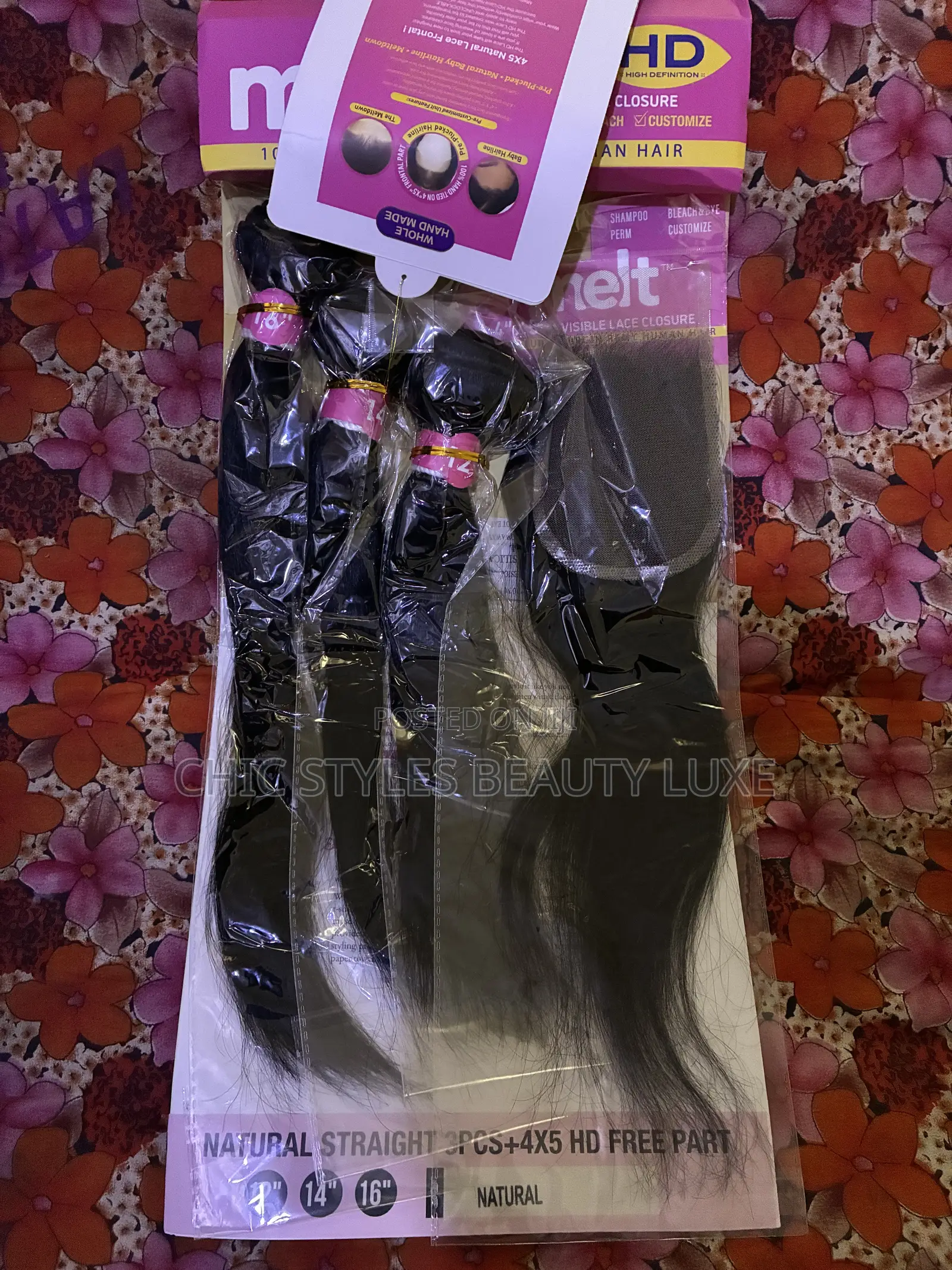 Virgin Remy Human Hair Melt Natural Straight 3pcs