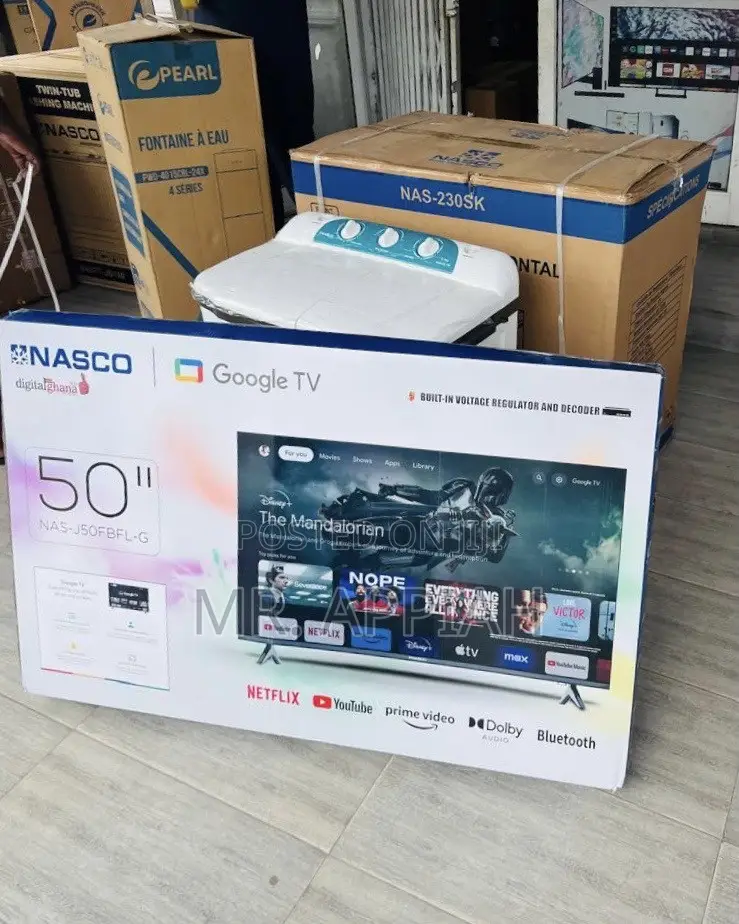 Extremely Adorable Nasco 50” Uhd Smart Satellite Android TV(Black).