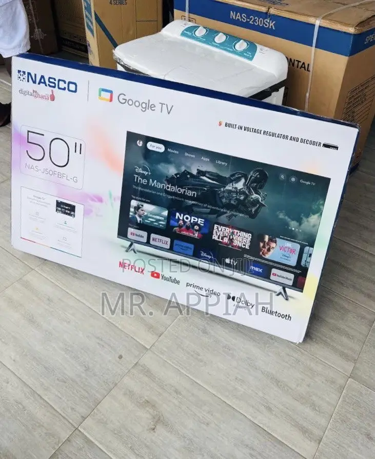 Extremely Adorable Nasco 50” Uhd Smart Satellite Android TV(Black).