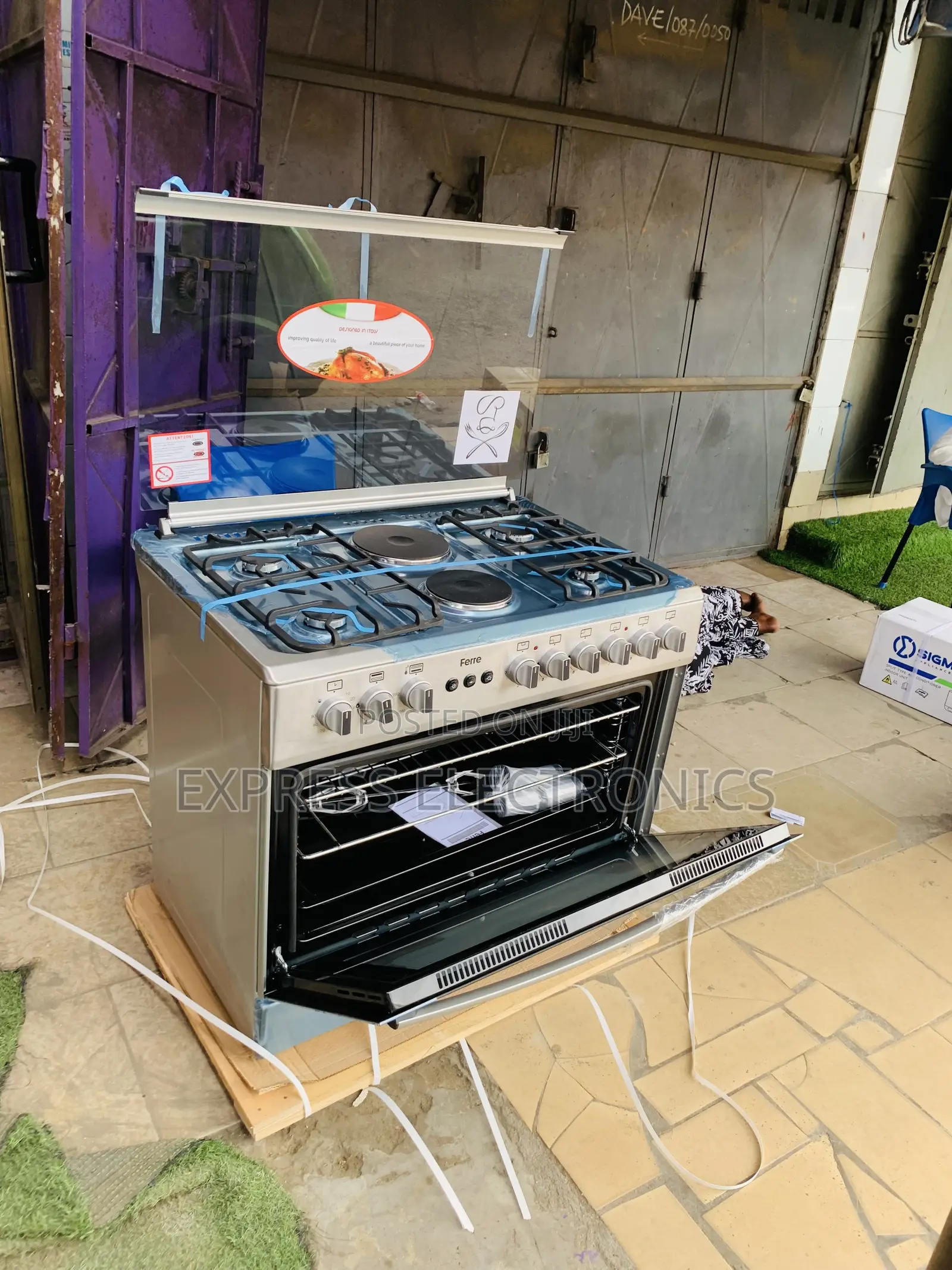 Lovely New 4-2 60/90 Stove Gas Cooker Rotisserie Grill Ferre