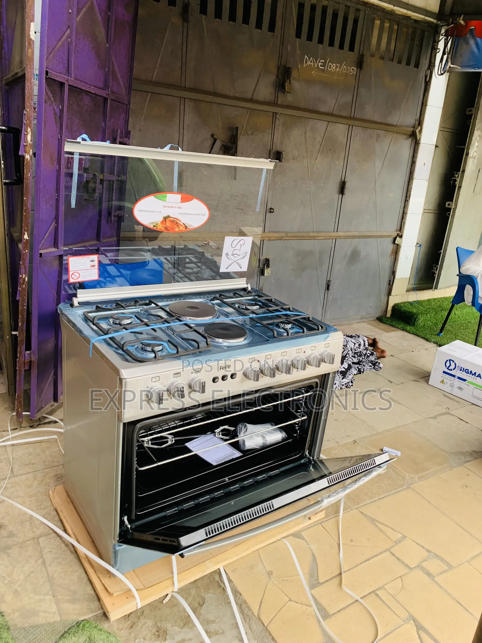Lovely New 4-2 60/90 Stove Gas Cooker Rotisserie Grill Ferre