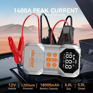 Delbest Q7 Jump Starter + Air Compressor, 18,000 Mah Battery,1400a P/C