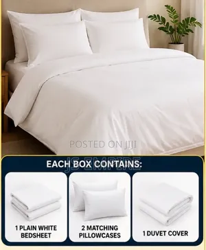 Plain White Bedding Set