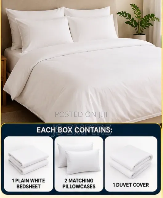 Plain White Bedding Set