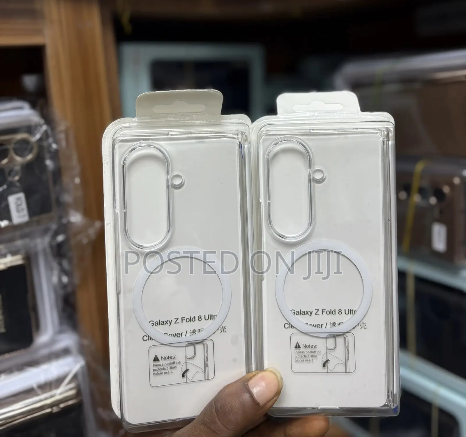 Z Fold8ultra Front Back Transparent Case With Magnetic Stand