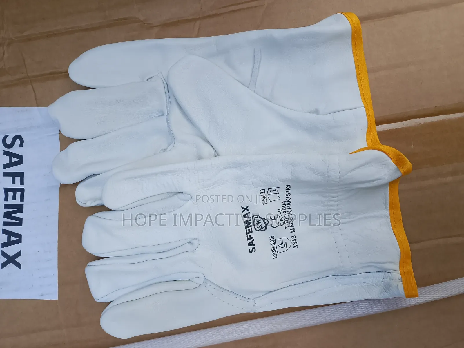 Heavy Duty Leather Gloves / Rigger Gloves (Pure Leather)