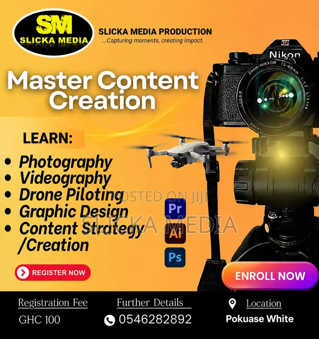 Learn Videography, Drone Piloting, Graphic Design and More
