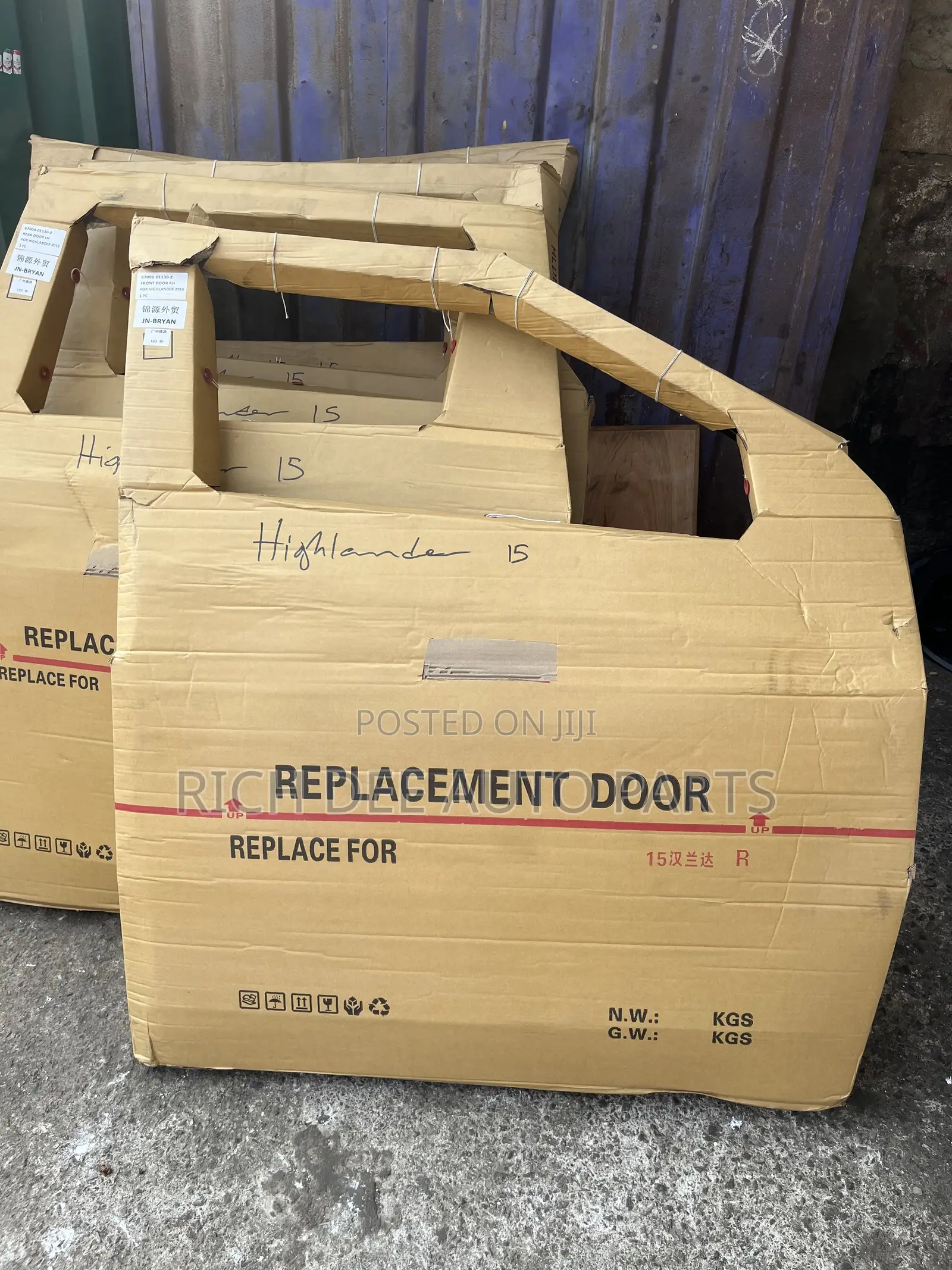 Toyota Highlander 2015, 2016, 2017, 2018, 2019, 2020 Front Doors