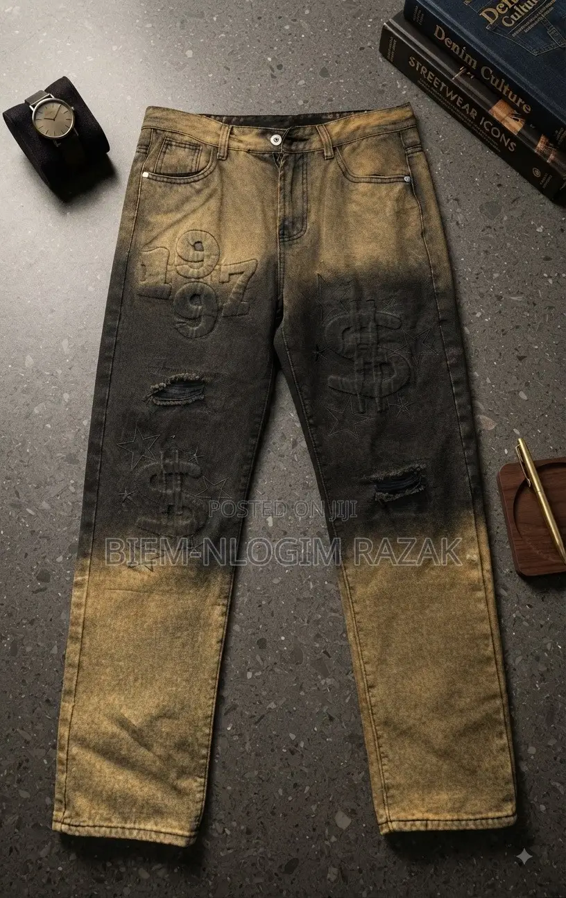 High Quality Chrome Hearts and Palm Angels Baggy Jeans Available
