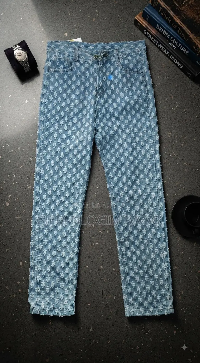 High Quality Chrome Hearts and Palm Angels Baggy Jeans Available