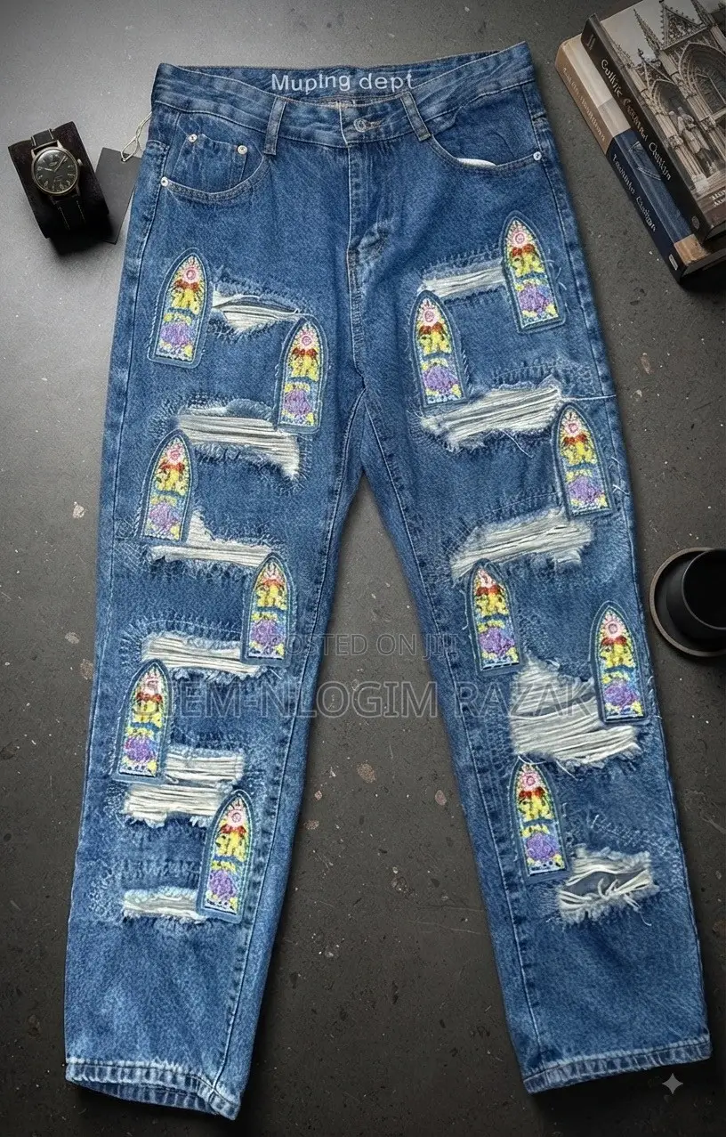 High Quality Chrome Hearts and Palm Angels Baggy Jeans Available