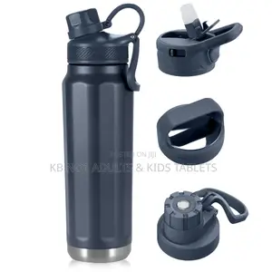 Flip Straw Sports Vacuum Water Bottle