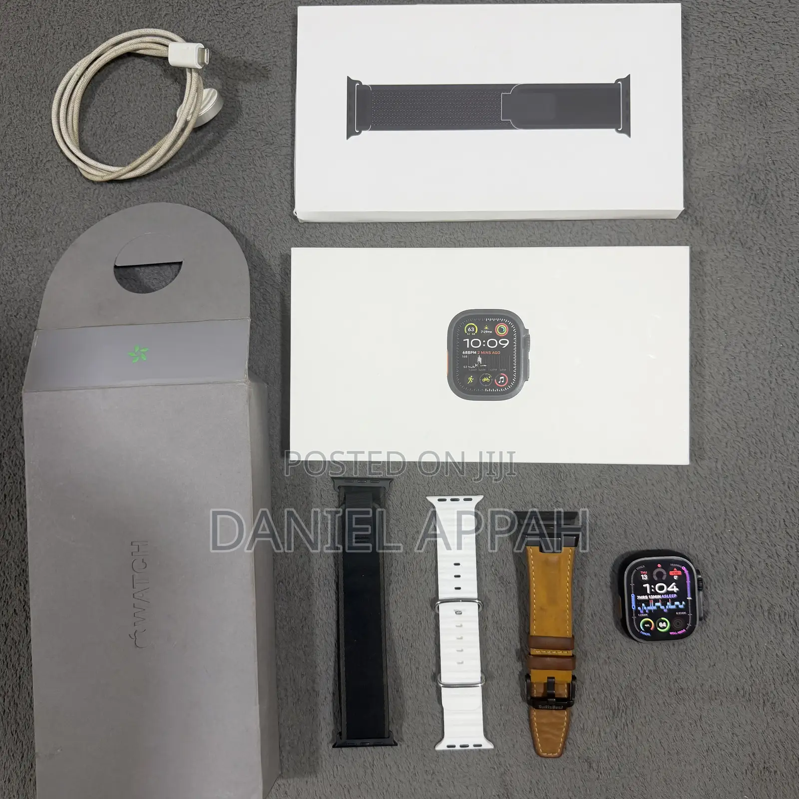 Apple Watch Ultra 2 Black Edition With Free Straps