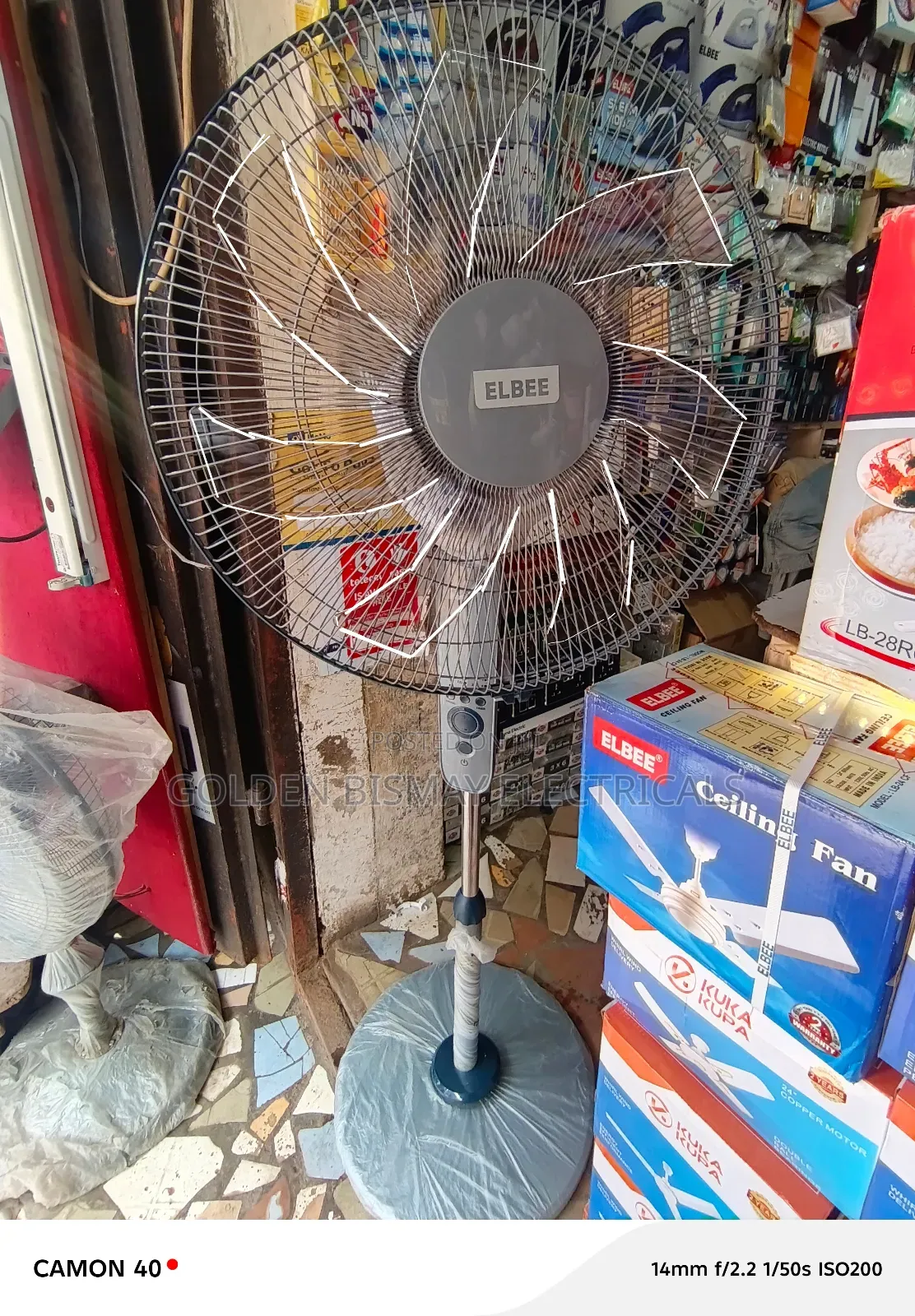 Elbee 18 Inche Remote Control Standing Fan With 7 Blades