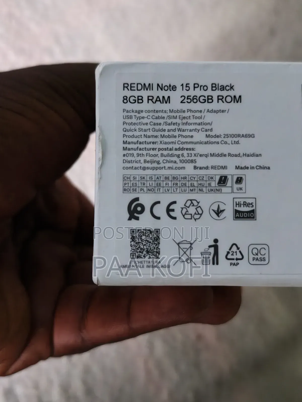New Xiaomi Redmi Note 15 Pro 256 GB Black