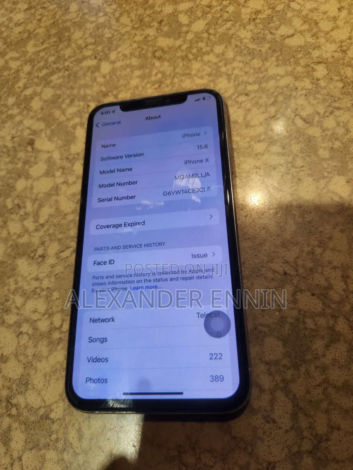Apple iPhone X 256 GB White