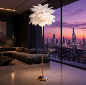 Modern Ostrich Feather Floor Lamp —Romantic Accent Light Wedding Etc