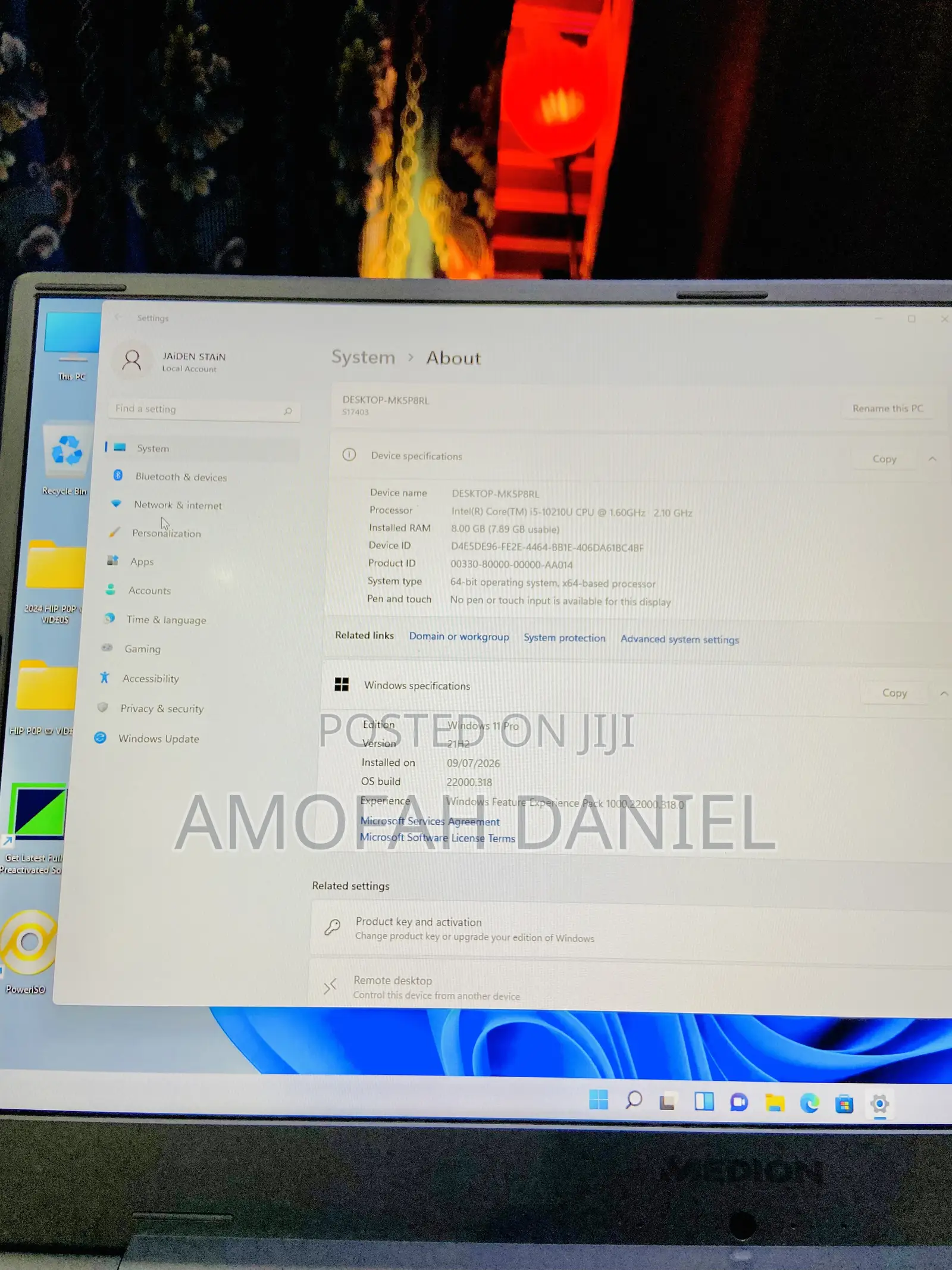 Laptop Medion Erazer X7851 8GB Intel Core i5 HDD+SSD 256GB