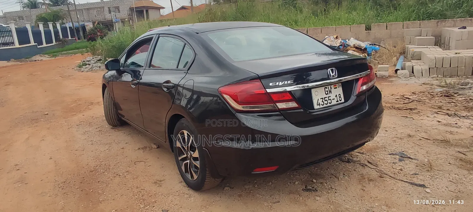 Honda Civic HF 4dr Sedan (1.8L 4cyl CVT) 2014 Black
