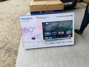 Nasco 50" Google Smart HDR LED TV (NAS-J50FBFL-G) - Black