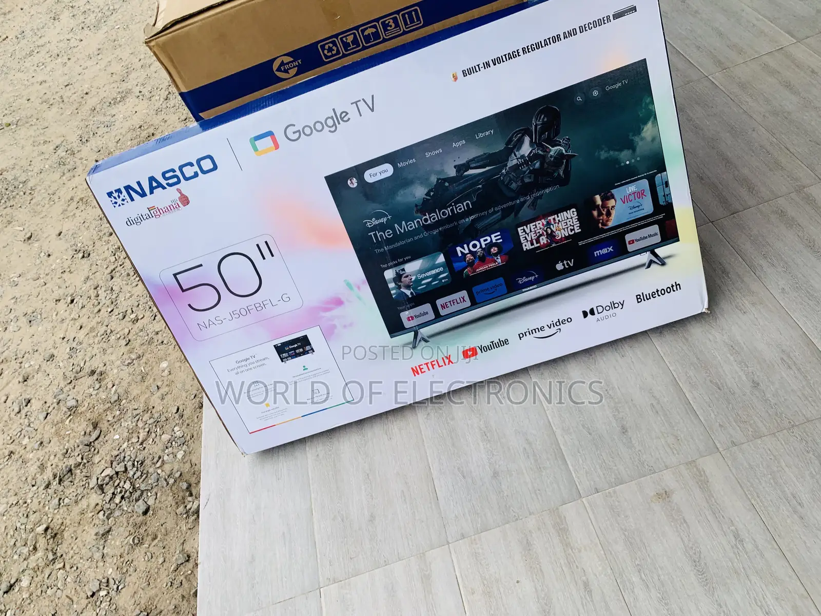 Ultra Slim Nasco 50" Google Smart HDR LED TV (NAS-J50FBFL-G)