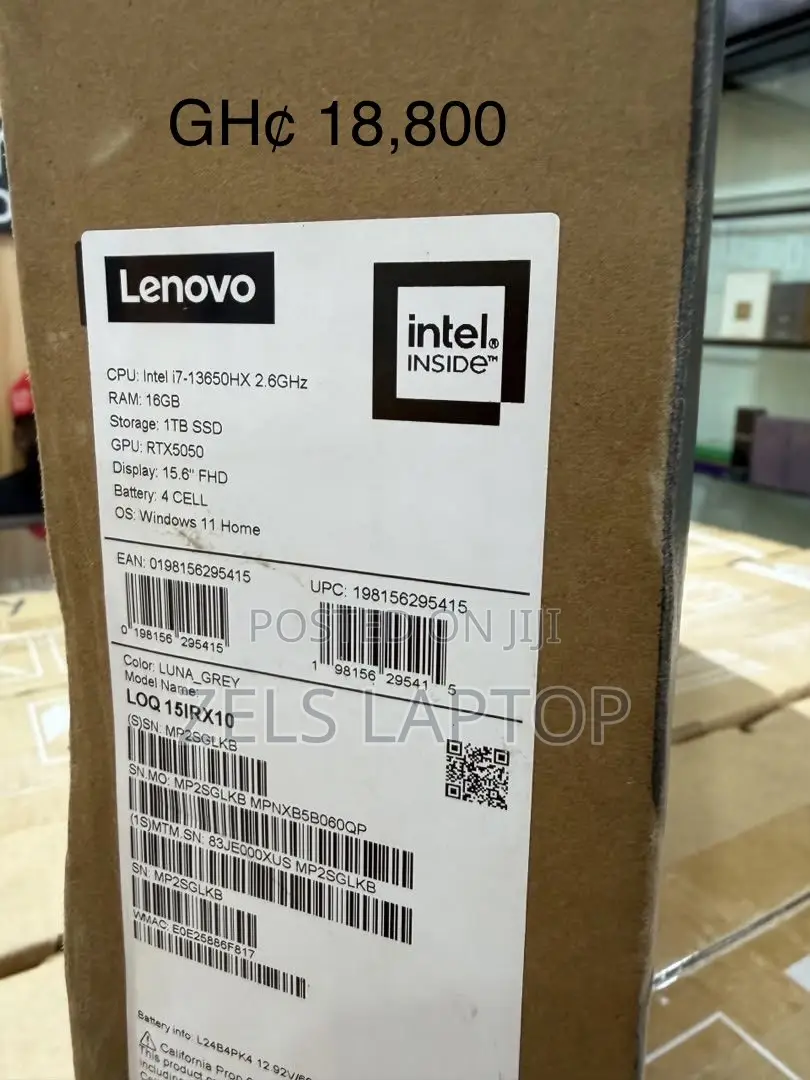 New Laptop Lenovo LOQ 15IRH8 16GB Intel Core i7 SSD 1T