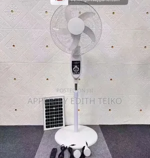 16-Inch Solar Rechargeable Standing Fan