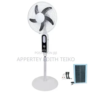 16-Inch Solar Rechargeable Standing Fan
