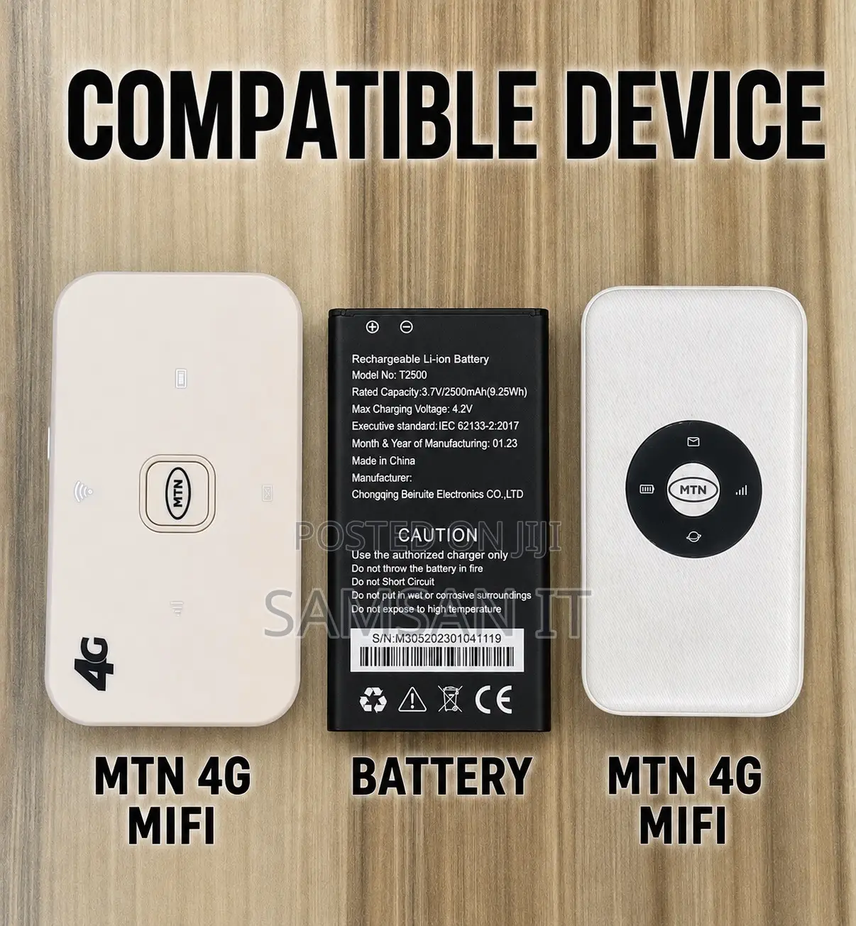 MTN Mifi/ Wifi Modem Replacement Battery/ Batteries (2500mah