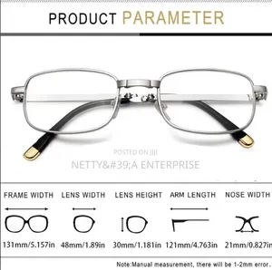 Foldable Reading Glasses (Silver)