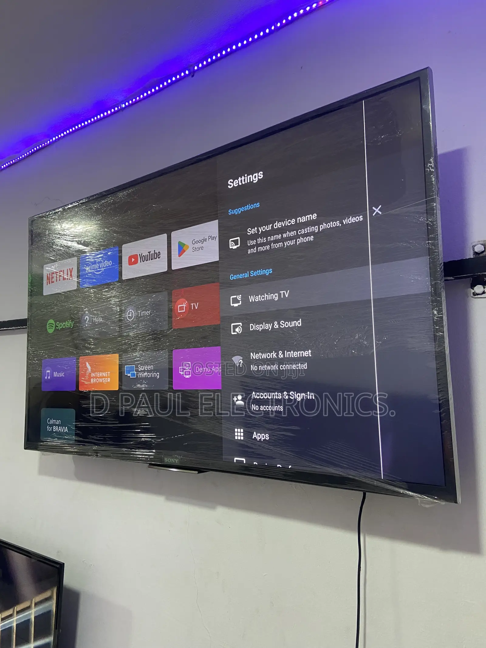 50 Inches Full Satellite Ultra HD Led Smart Android Sony TV.