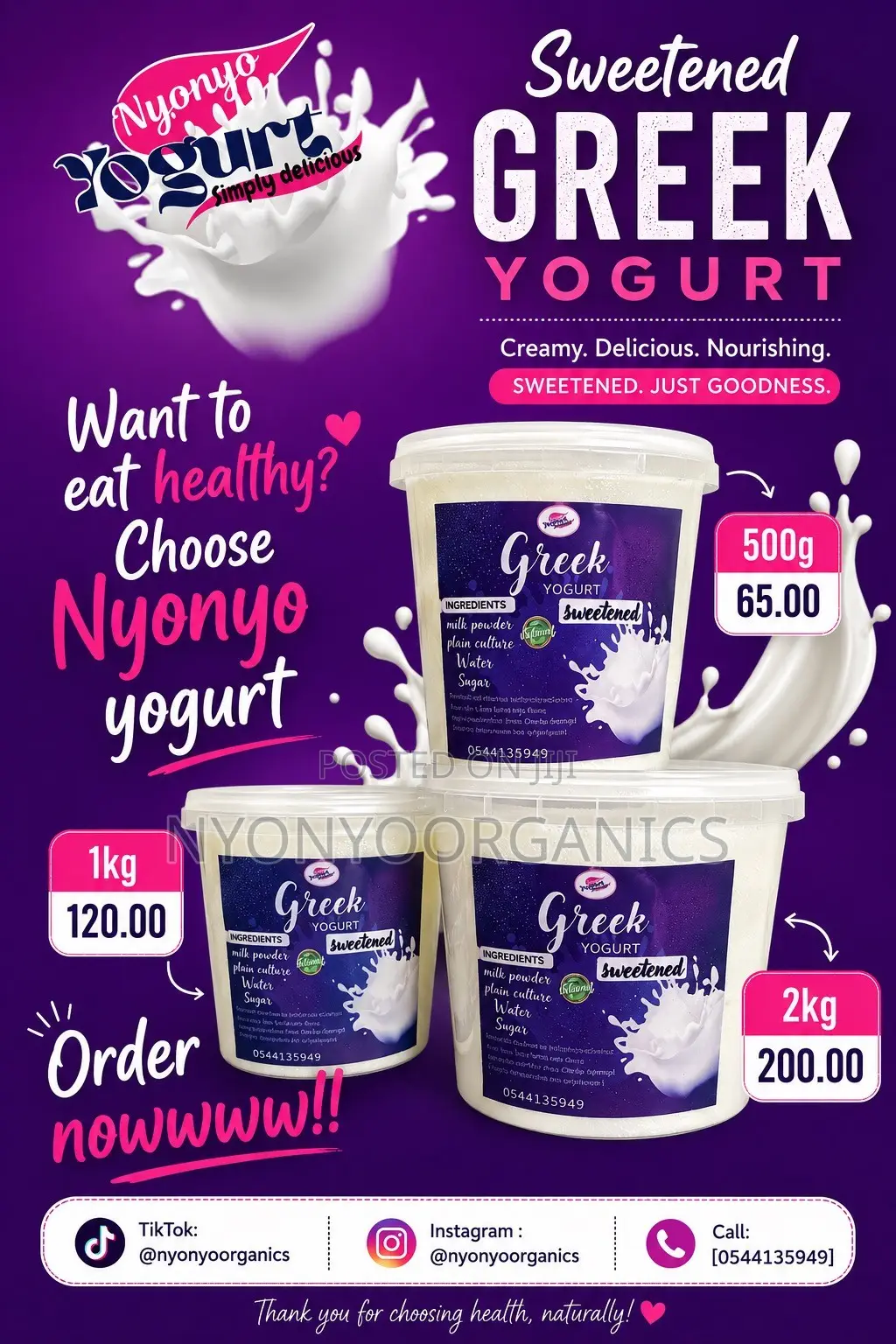 Probiotic Sweetened Greek Yogurt