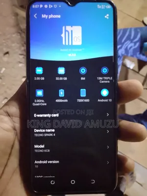 Tecno Spark 4 32 GB Black