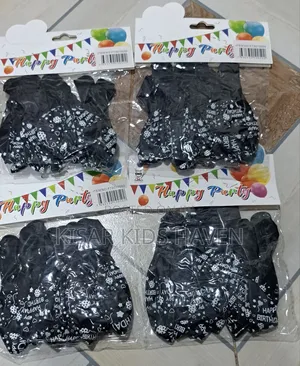 Black Balloons With Happy Birthday Written on It ( Price for 2 Packs)