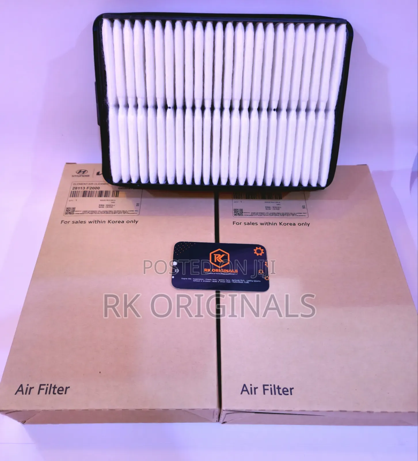Elantra 17-20/Kona 18-23/Seltos 2025/Soul 20-25/Veloster Air Filter