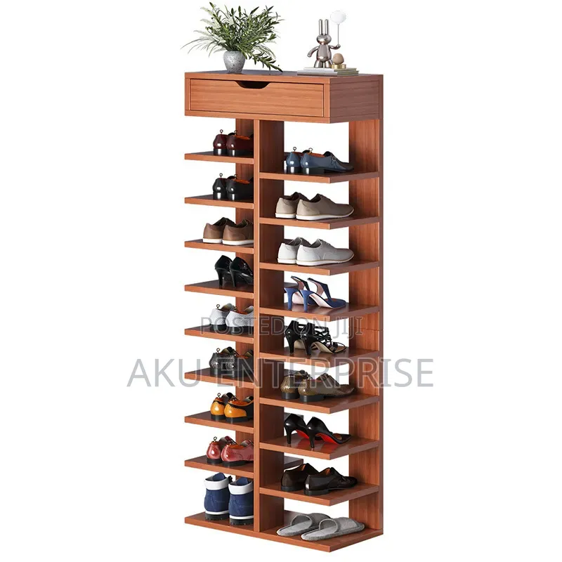 Space-Saving Multi-Layer Shoe Rack 8 Steps