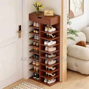 Space-Saving Multi-Layer Shoe Rack 8 Steps