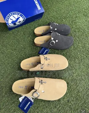 Solid Chrome Heart Birkenstock Boston Available