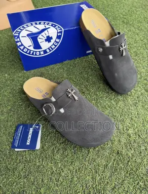 Solid Chrome Heart Birkenstock Boston Available