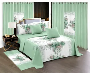 13-in-1 Floral Bedding Lightweight Flat Sheets Curtains Pillow Carpet