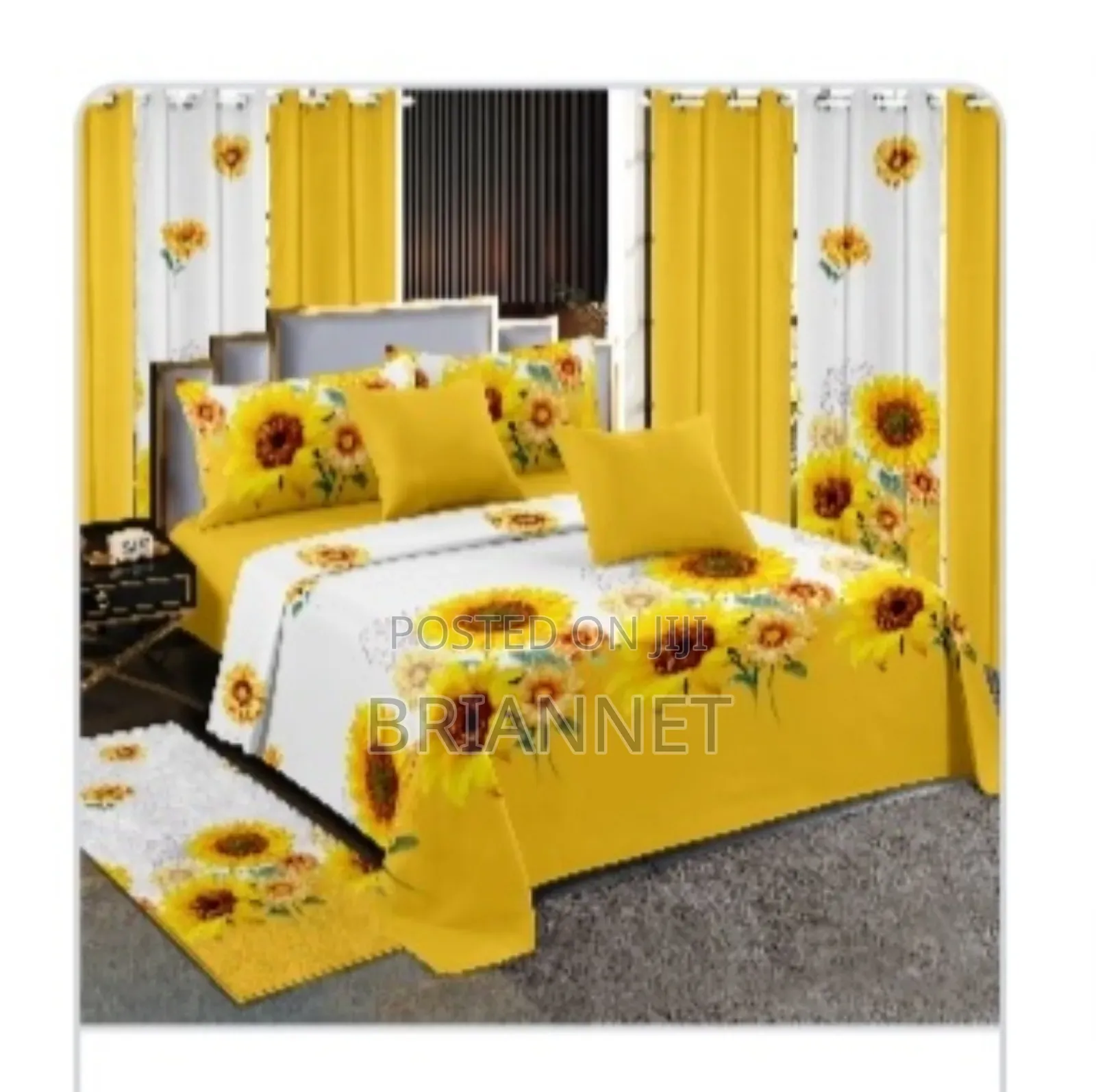 13-in-1 Floral Bedding Lightweight Flat Sheets Curtains Pillow Carpet