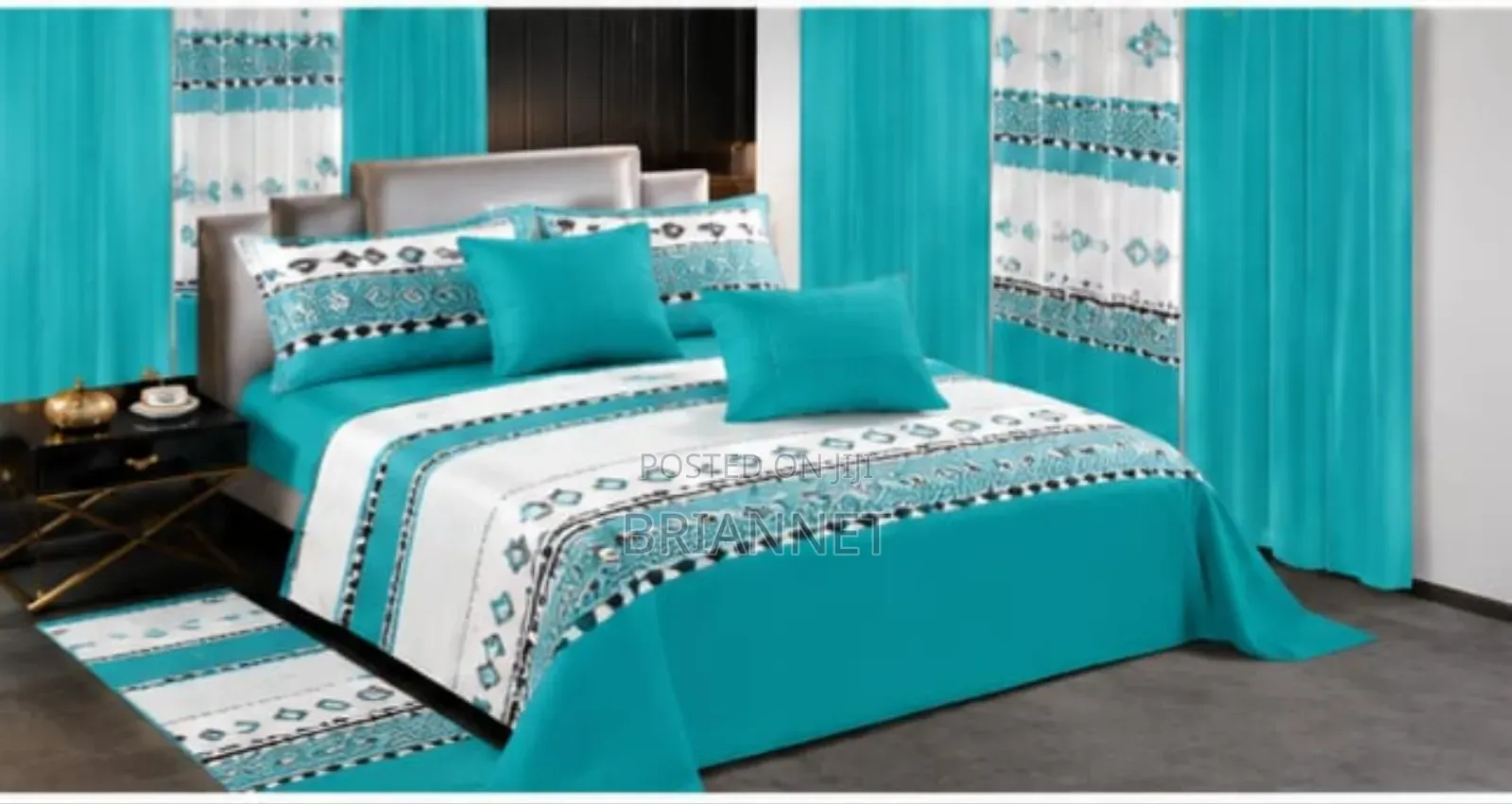 13-in-1 Floral Bedding Lightweight Flat Sheets Curtains Pillow Carpet