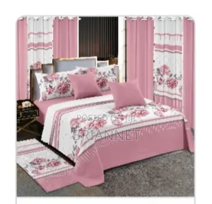 13-in-1 Floral Bedding Lightweight Flat Sheets Curtains Pillow Carpet