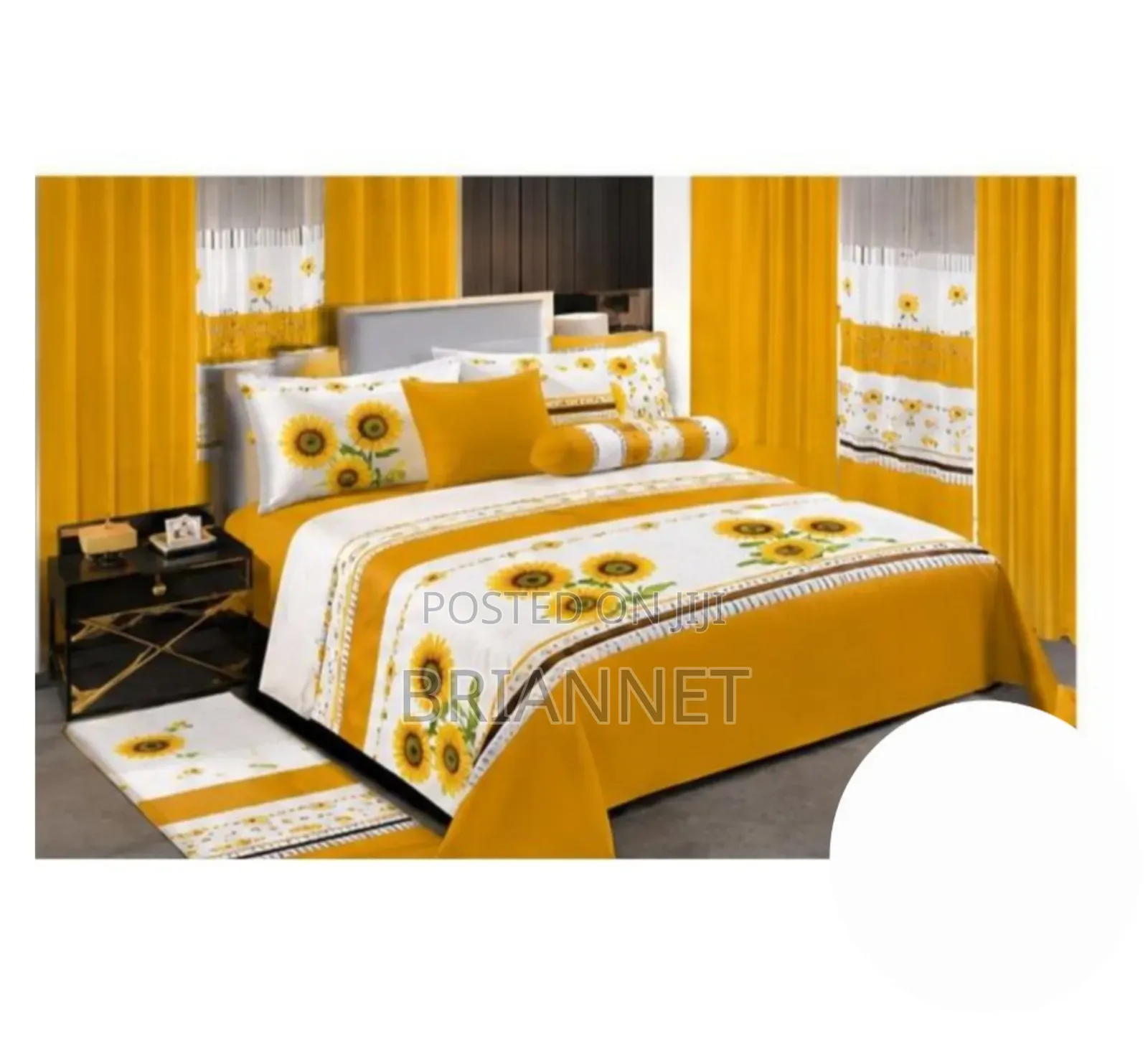 13-in-1 Floral Bedding Lightweight Flat Sheets Curtains Pillow Carpet