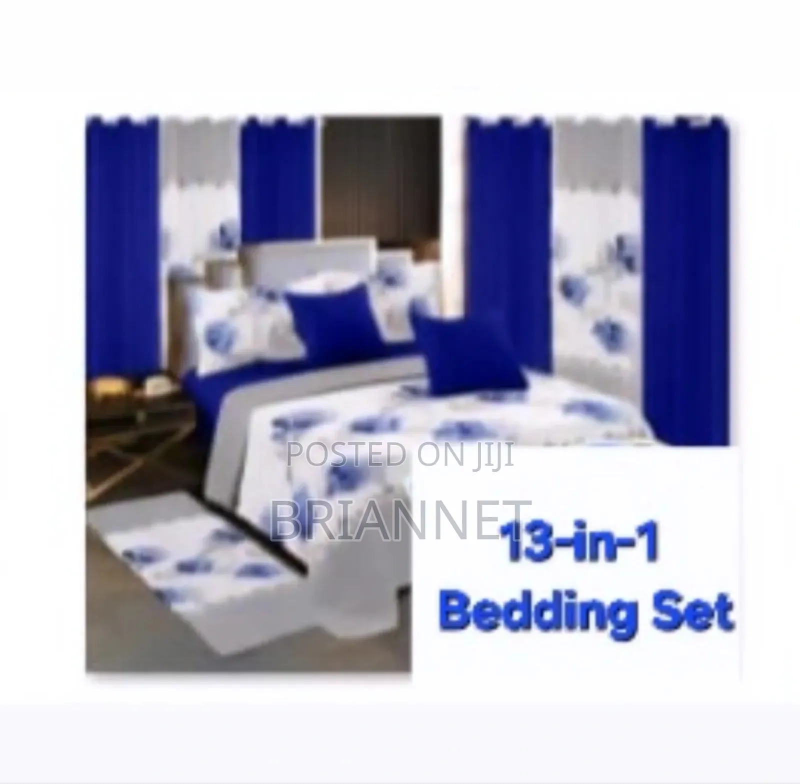 13-in-1 Floral Bedding Lightweight Flat Sheets Curtains Pillow Carpet