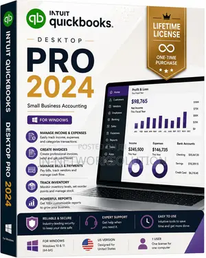 Intuit QuickBooks Desktop Pro 2024 Lifetime for Windows